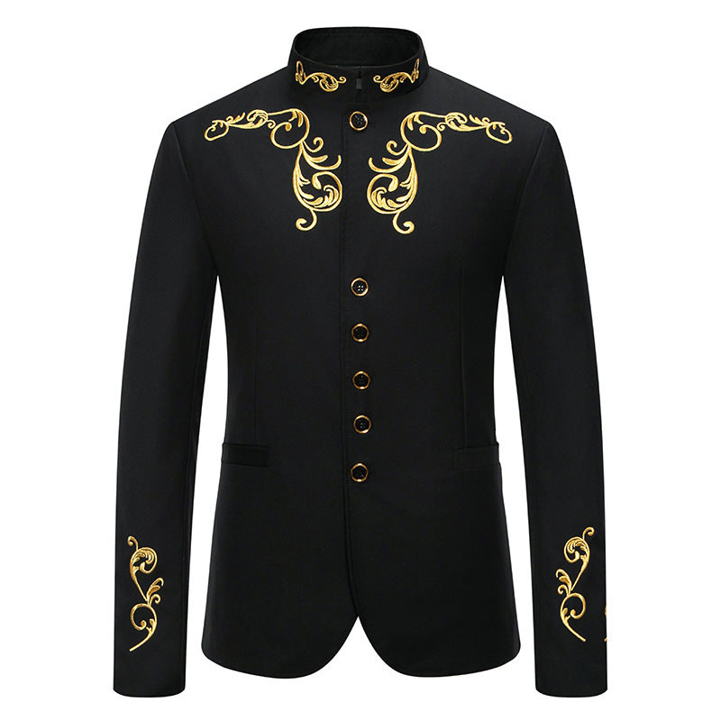 Herren modischer Blazer mit hochwertiger Stickerei Echoarchiv