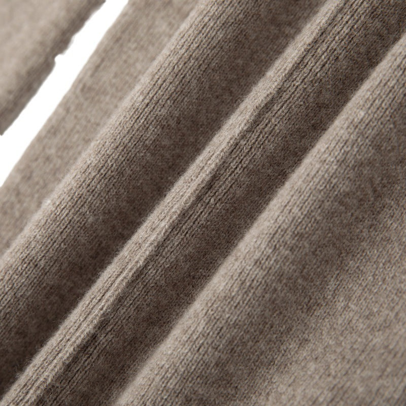 Damen Weiche Strickhose mit weitem Bein, Tunnelzugbund und dekorativer Mittelnaht Echoarchiv