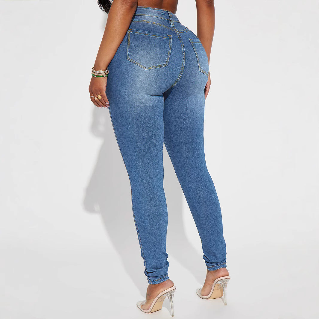 Damen High-Waist Skinny-Jeans mit formendem Stretch und schmalem Bein Echo Archiv