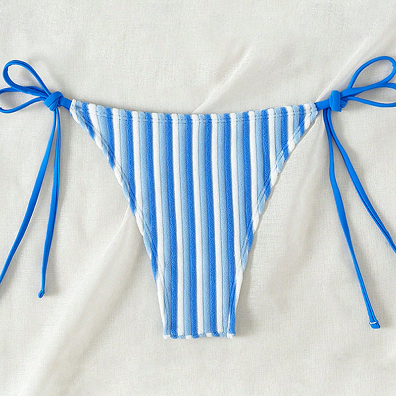 Damen Bikinislip mit verstellbaren Trägern und gestreiftem Design Echo Archiv