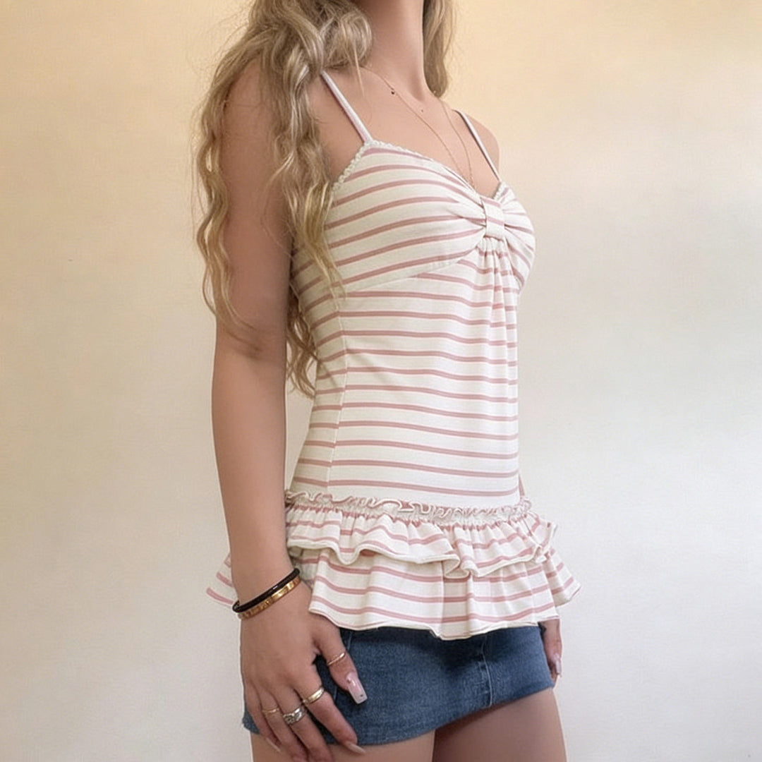 Damen Bikini-Oberteil mit Rüschensaum und raffiniertem Design Echo Archiv