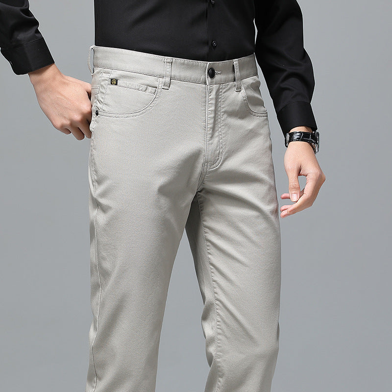 Herren Stretch-Chinohose mit geradem Schnitt und Bügelfalte Echo Archiv