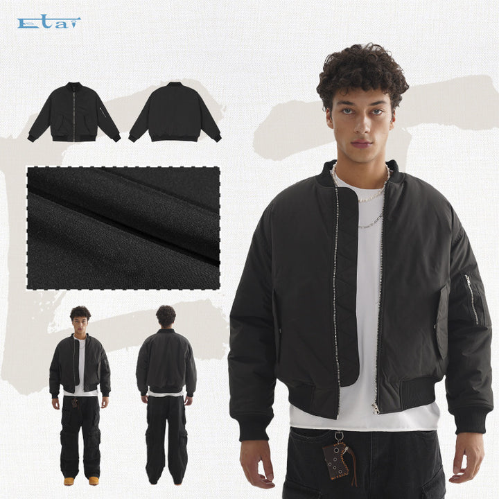 Herren Bomberjacke im Boxy‑Schnitt mit wattierter Thermofütterung, Rippbündchen und Ärmeltasche Echo Archiv