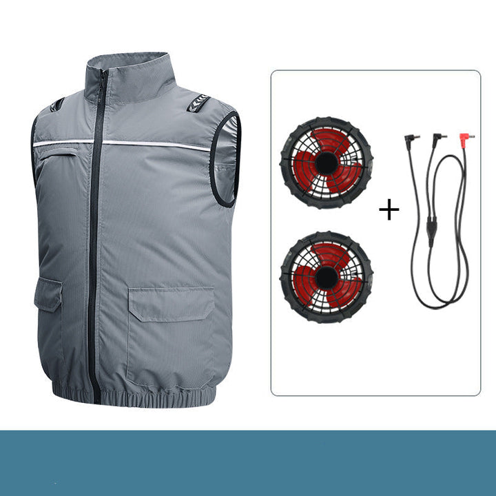 Unisex nan leichte kühlende Arbeitsweste mit integrierten Ventilatoren und externem Akku Echo Archiv
