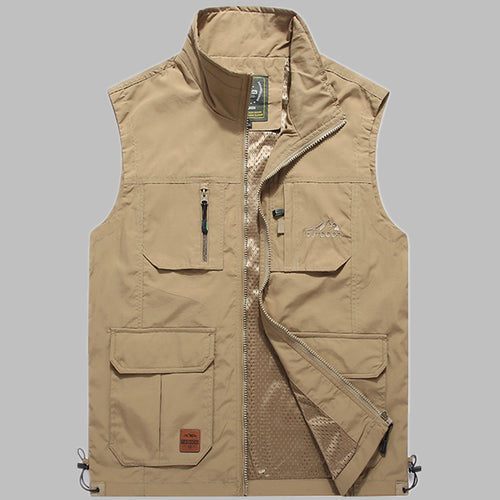 Herren Outdoor‑Utility‑Weste mit multifunktionalen Taschen und atmungsaktivem Meshfutter Echo Archiv