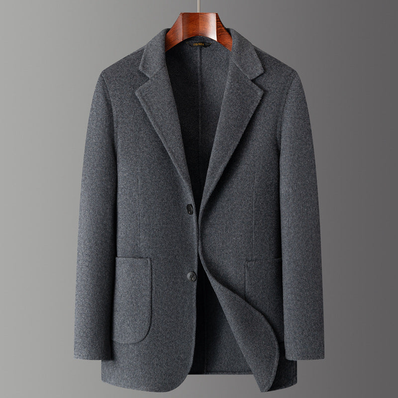 Herren eleganter Wollblazer mit klassischem Schnitt und tiefen Taschen Echoarchiv