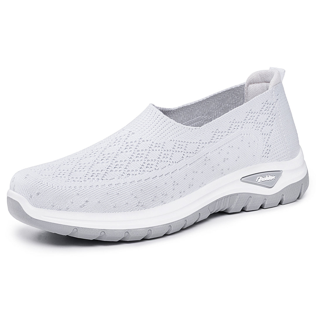 Damen nan gestrickter Slip-On Komfortwalker mit Memory-Fußbett, elastischem Sockeneinstieg und rutschfester Profilsohle Echo Archiv