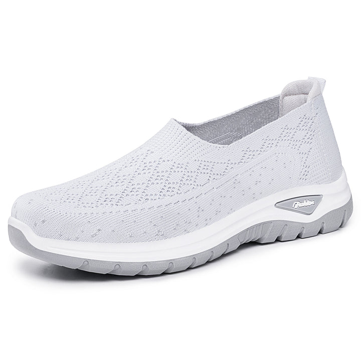 Damen nan gestrickter Slip-On Komfortwalker mit Memory-Fußbett, elastischem Sockeneinstieg und rutschfester Profilsohle Echo Archiv