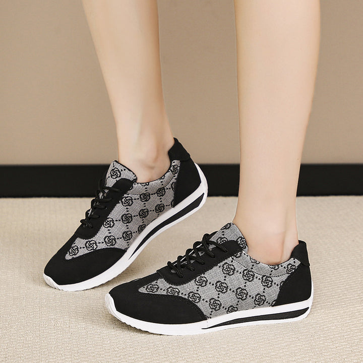 Damen nan leichte Jacquard Freizeitsneaker mit gepolstertem Komfortfußbett Echo Archiv