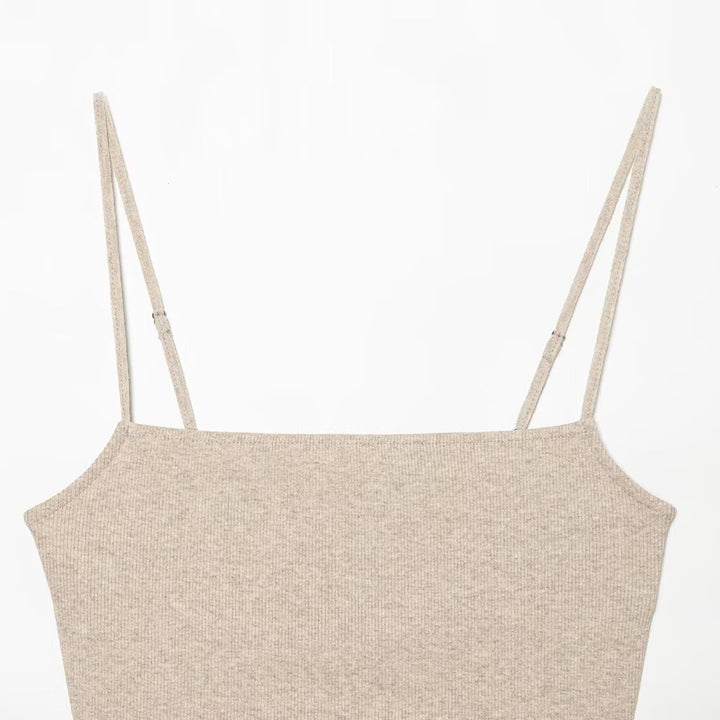 Damen Cropped Top mit zarten Trägerschnüren und funkelndem Saum Echo Archiv