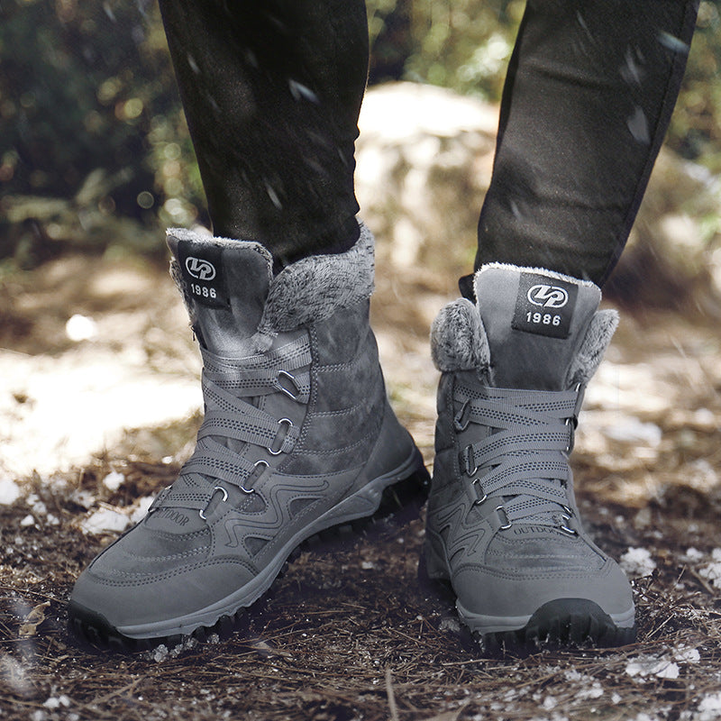 Damen Gefütterte Winter‑Trekkingstiefel mit Kunstfellkragen, schnürsystem und griffiger Offroad‑Profilsohle Echo Archiv