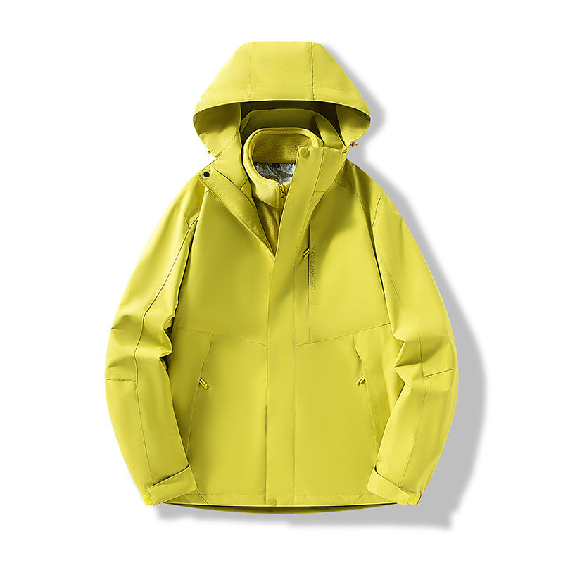 Herren Minimalistische City-Outdoorjacke mit verschweißten Nähten, verstellbarer Kapuze und Thermofutter Echo Archiv