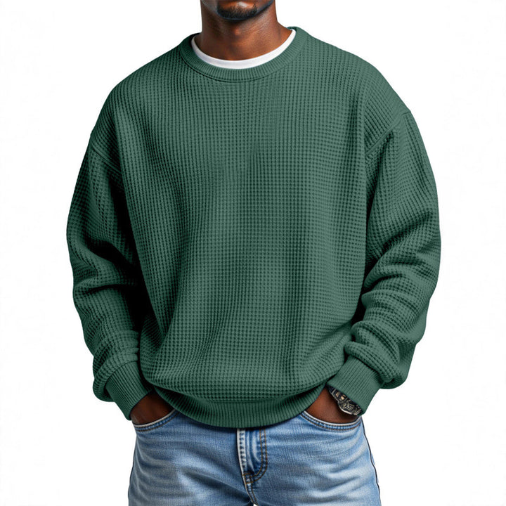 Herren Bequemer Sweatpullover mit Waffelstruktur Echoarchiv