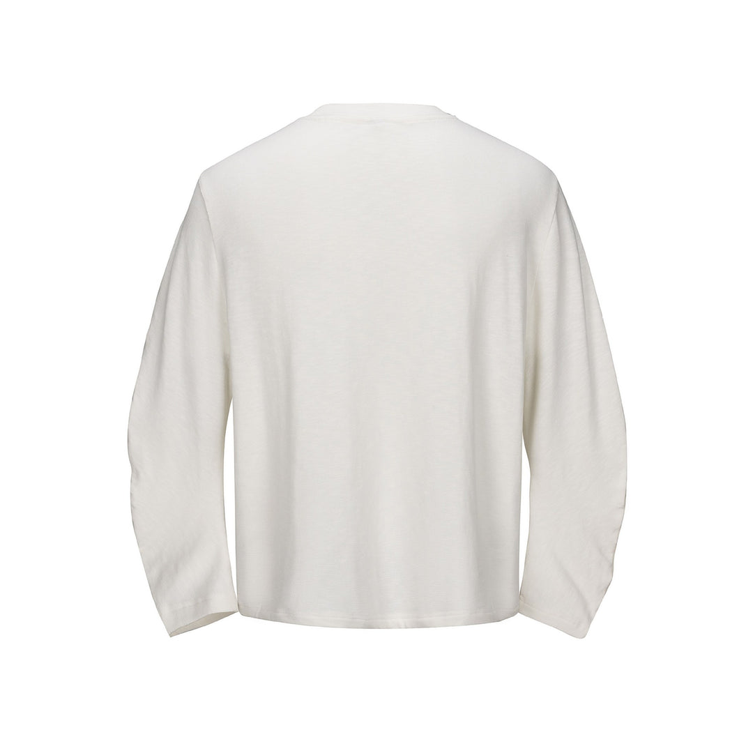 Unisex Oversize-Langarmshirt mit Vintage-Bandprint und Rundhalsausschnitt Echoarchiv