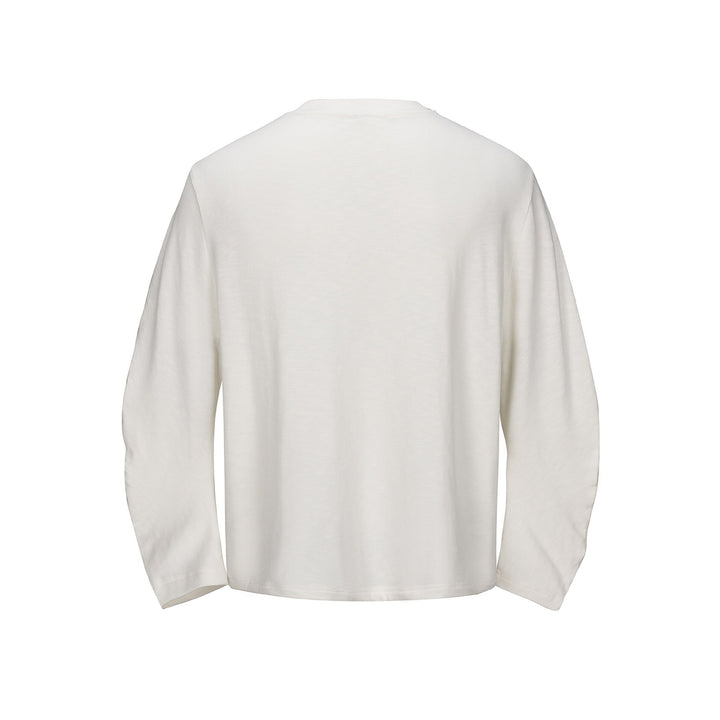 Unisex Oversize-Langarmshirt mit Vintage-Bandprint und Rundhalsausschnitt Echoarchiv