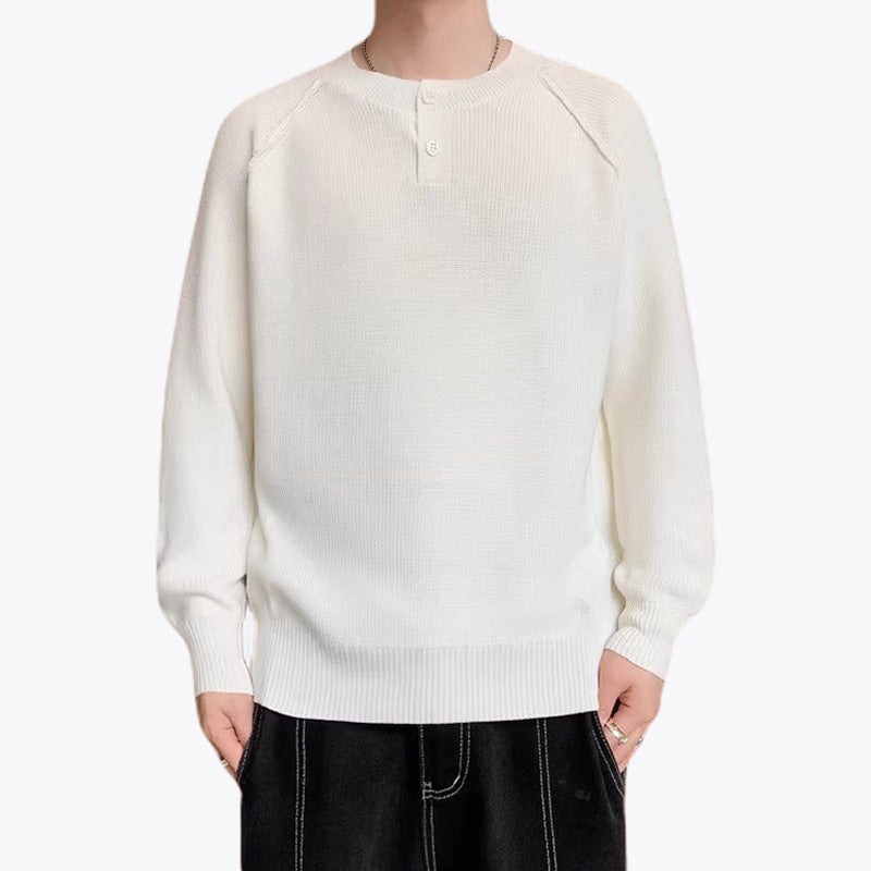 Herren Grobstrickpullover mit Knopfdetails Echo Archiv