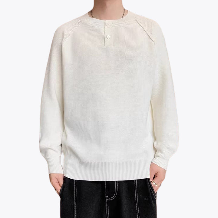 Herren Grobstrickpullover mit Knopfdetails Echo Archiv