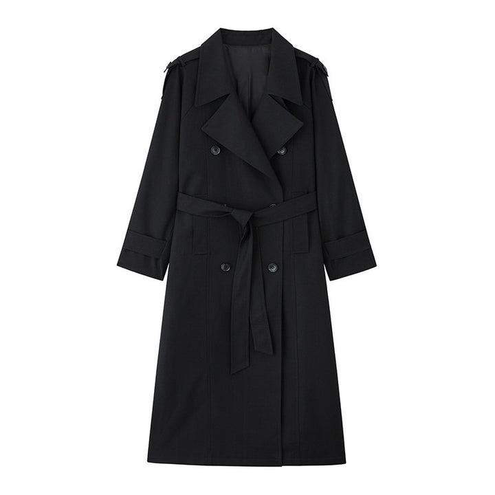 Damen Eleganter Trenchcoat mit Taillengürtel Echoarchiv