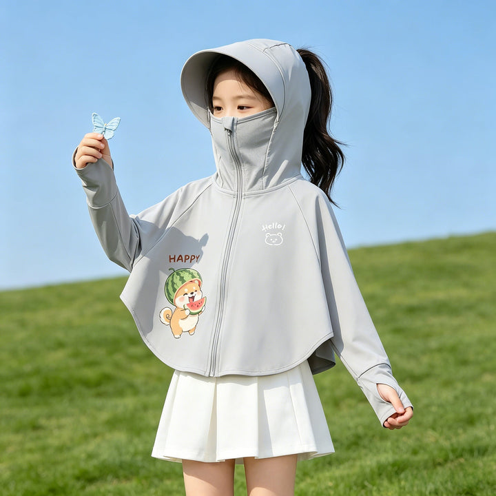 Damen UV-Schutzjacke mit Kapuze und leichtem Baumwollmaterial Echo Archiv
