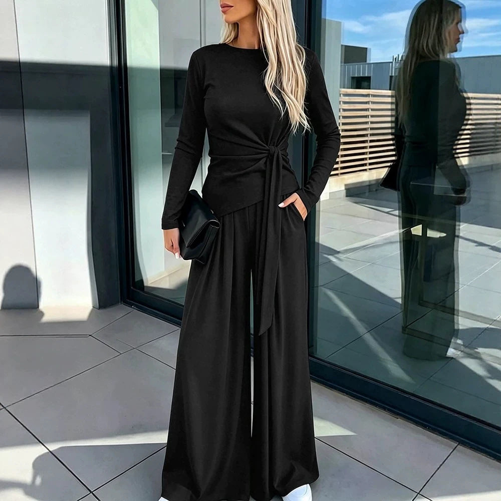 Damen Elegantes Wickeloberteil mit weitem Hosen Echo Archiv