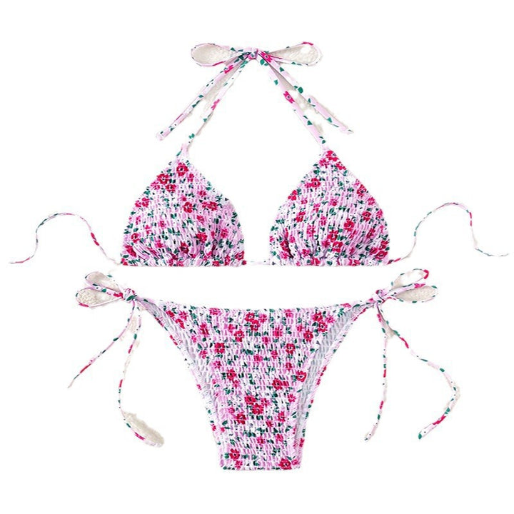 Damen Triangel-Bikini mit floralen Rüschen Echo Archiv