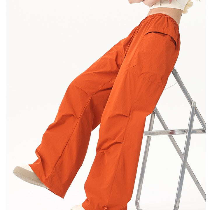Damen Wide‑Leg Cargo‑Hose mit elastischem Bund & Utility‑Taschen Echoarchiv
