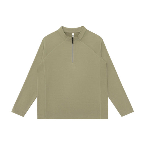 Unisex Halbzip-Sweatshirt mit Troyerkragen und Raglannähten Echoarchiv