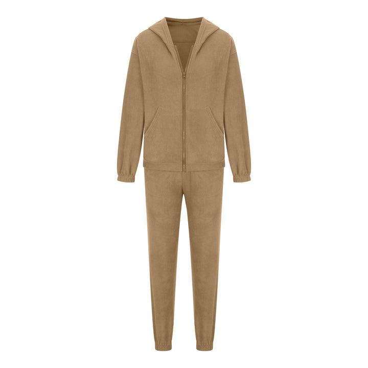 Damen oversized Hoodie mit Kängurutasche und Cargo-Jogginghose Set – Auréline