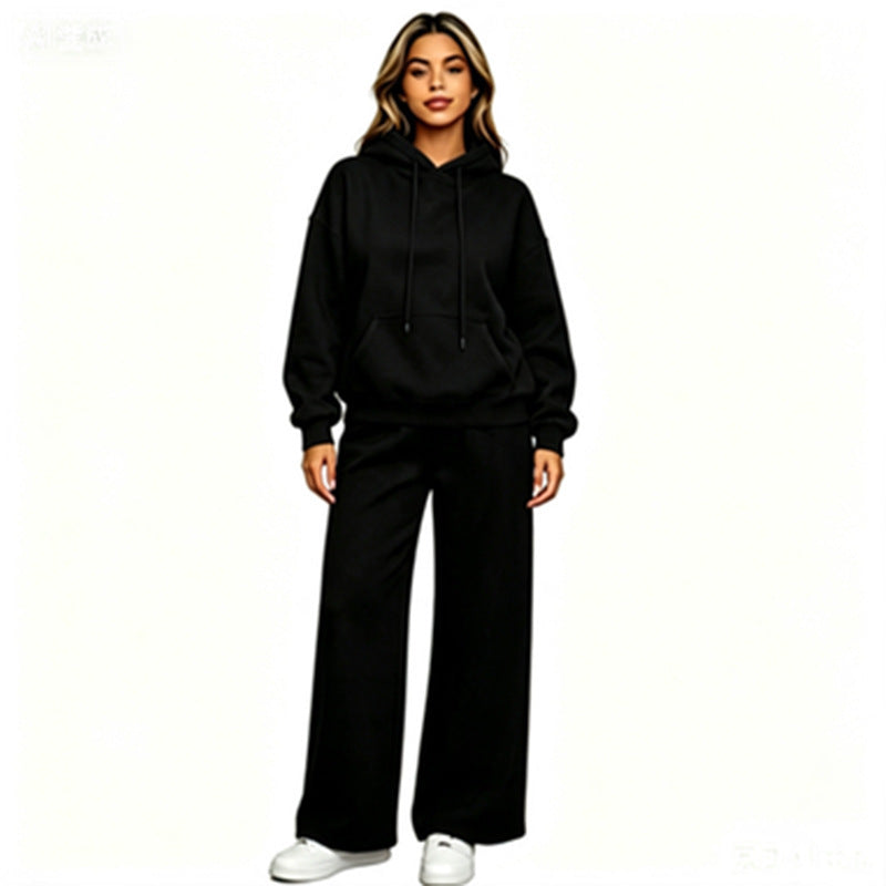 Damen Bequemer Oversized Hoodie mit weiten Jogginghosen Echoarchiv