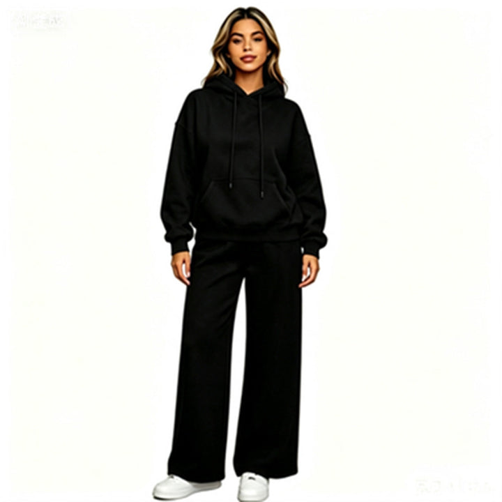Damen Bequemer Oversized Hoodie mit weiten Jogginghosen Echoarchiv