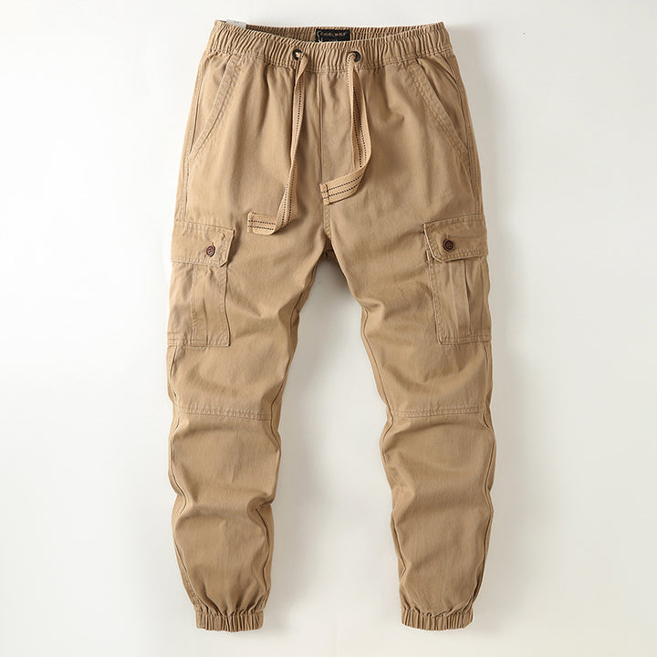 Herren Cargo-Joggerhose im Utility-Stil mit Tunnelzug, Knieverstärkung und elastischen Bündchen Echoarchiv