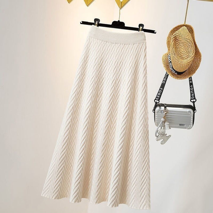 Damen Eleganter Maxirock mit Chevron-Muster Echo Archiv
