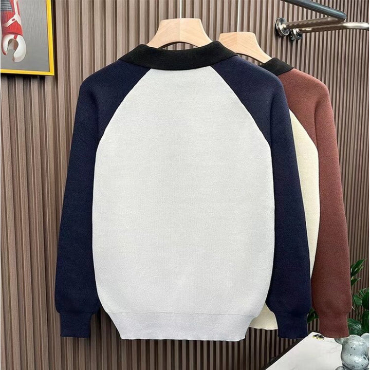 Damen Modischer Strickpullover mit Reißverschluss – Mavelle