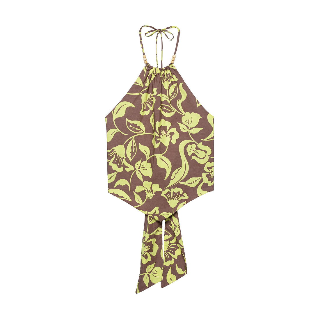 Damen Weite Palazzohose mit hohem Bund, Tunnelzug und floralem Allover-Print Echoarchiv