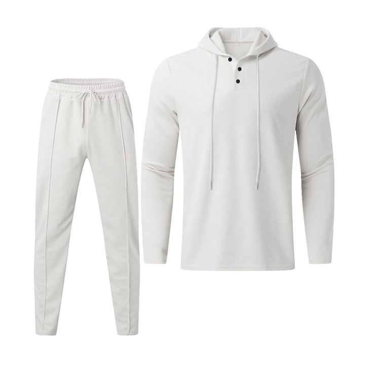 Herren sportives Hoodie und Jogginghose Set im strukturierten Design Echoarchiv