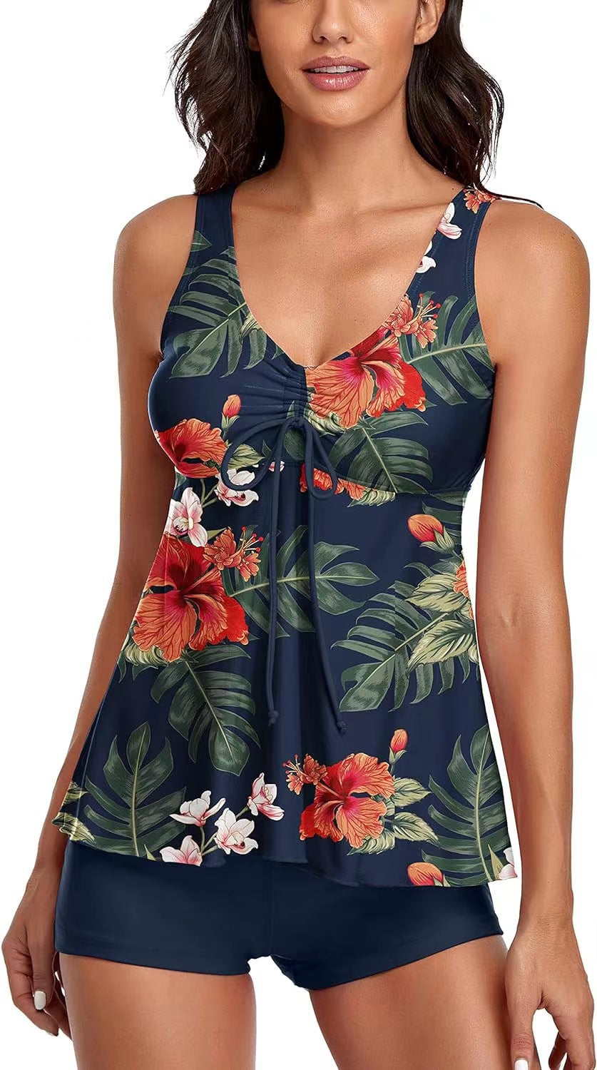 Damen Blumiges Tankini-Set mit Shorts Echo Archiv