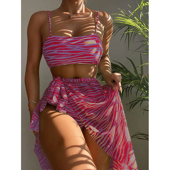 Damen Zweiteiliges Set mit Crop-Top und Wickelrock Echo Archiv