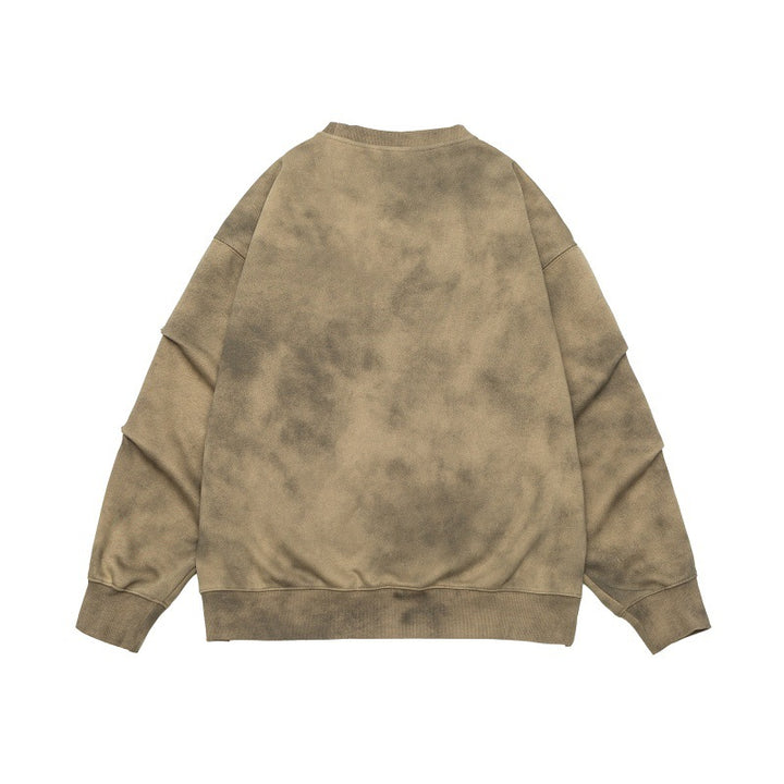 Unisex Oversize-Sweatshirt mit Stonewash-Optik und Ärmel-Druckknöpfen Echoarchiv