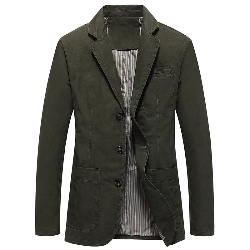 Herren Sakko im Casual-Stil mit Drei-Knopf-Front und aufgesetzten Taschen Echoarchiv