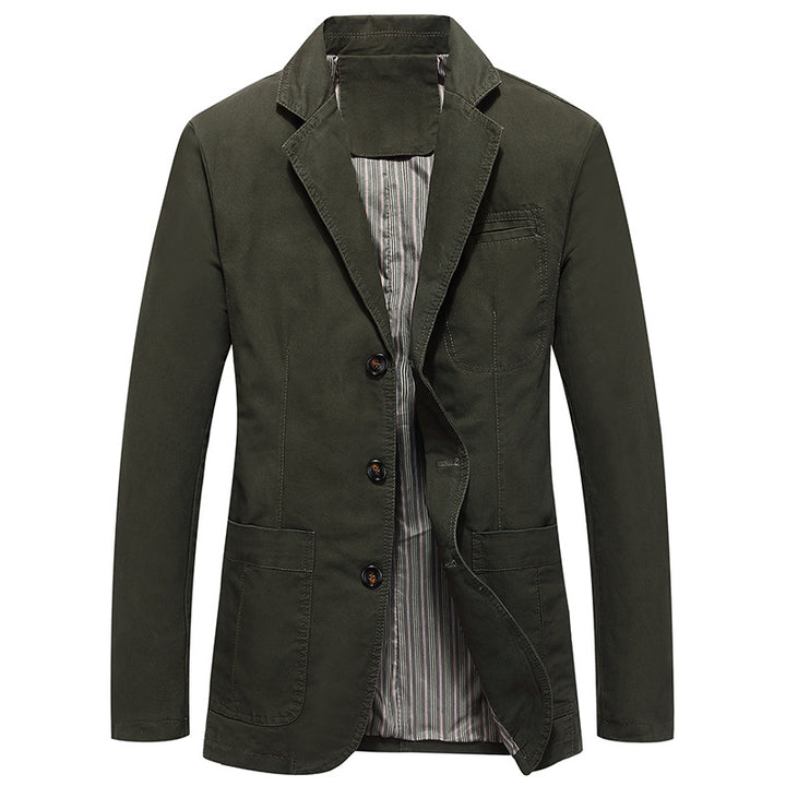 Herren Sakko im Casual-Stil mit Drei-Knopf-Front und aufgesetzten Taschen Echoarchiv