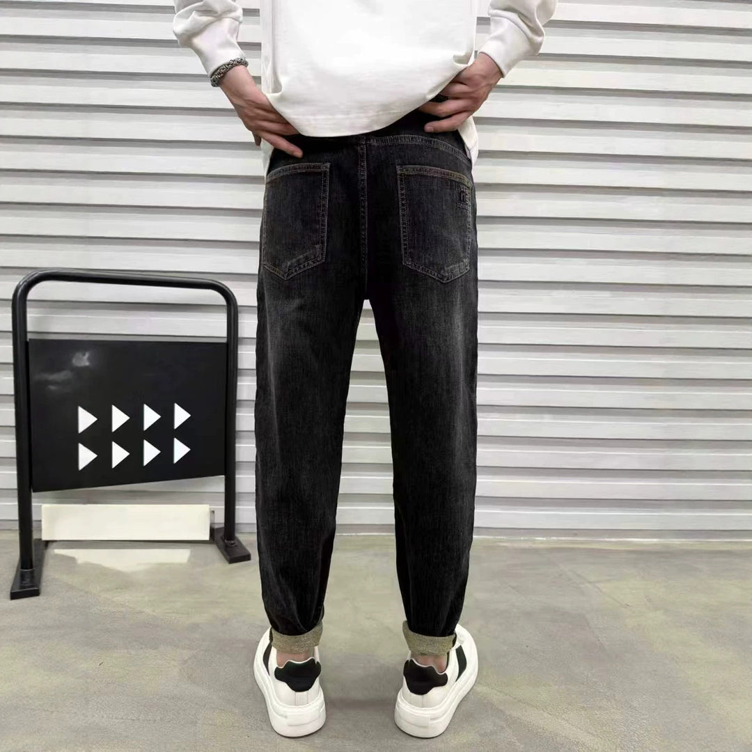 Herren Relaxed Denim-Jogger mit Kordelzug und elastischem Saum Echoarchiv
