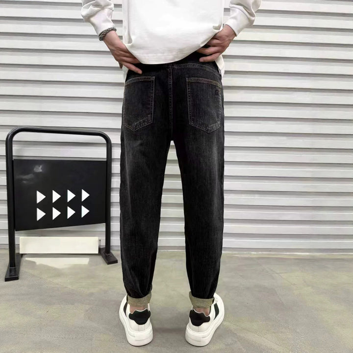 Herren Relaxed Denim-Jogger mit Kordelzug und elastischem Saum Echoarchiv