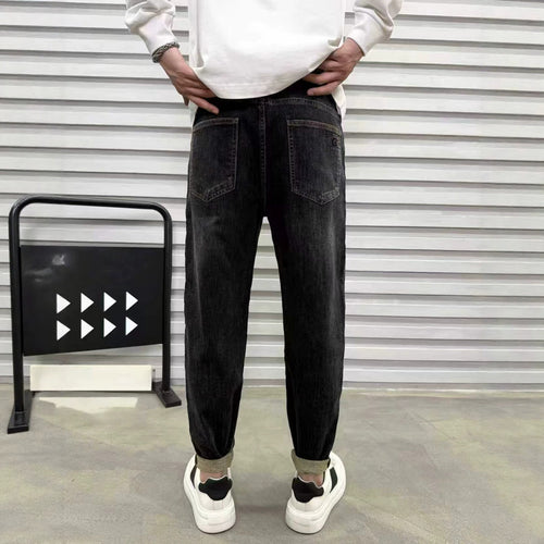 Herren Relaxed Denim-Jogger mit Kordelzug und elastischem Saum Echoarchiv