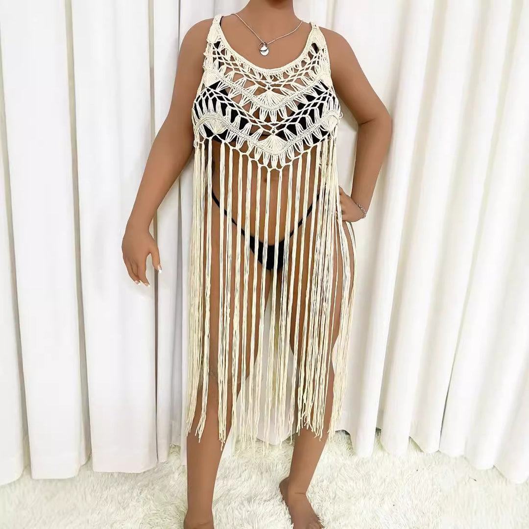 Damen Strandponcho mit Fransen Echo Archiv