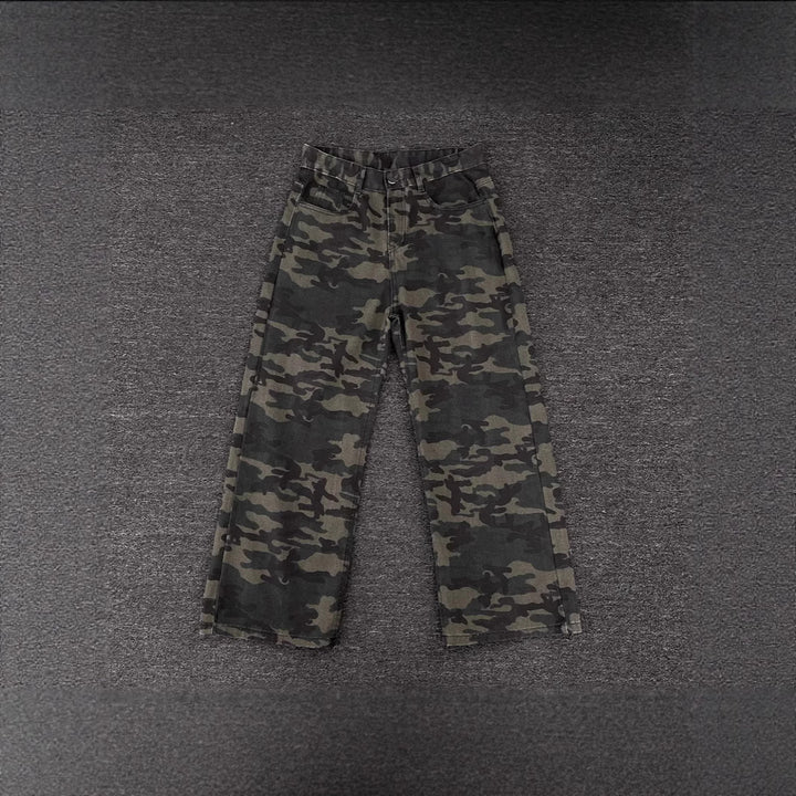 Damen Modische Camouflage Cargo-Hose Echoarchiv