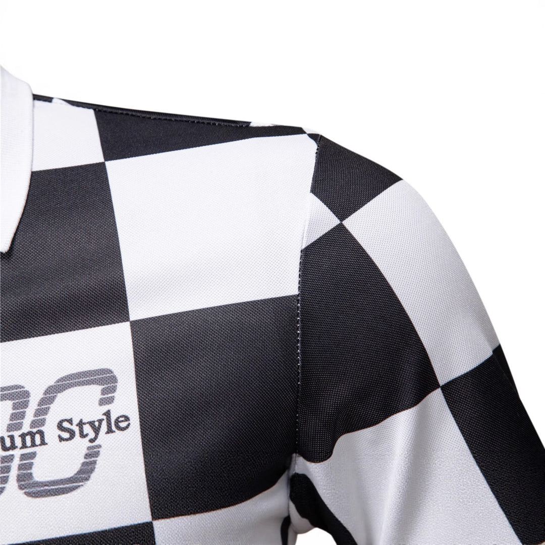 Herren Polo-Shirt mit kariertem Muster und modernem Kragen Echoarchiv