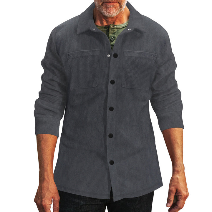 Herren leichte Baumwolljacke mit doppelten Brusttaschen Echoarchiv