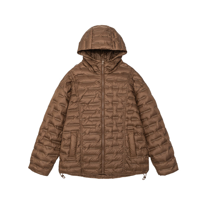 Herren Ultraleichte Stepp-Isolationsjacke mit Kapuze und verstellbarem Saum Echoarchiv