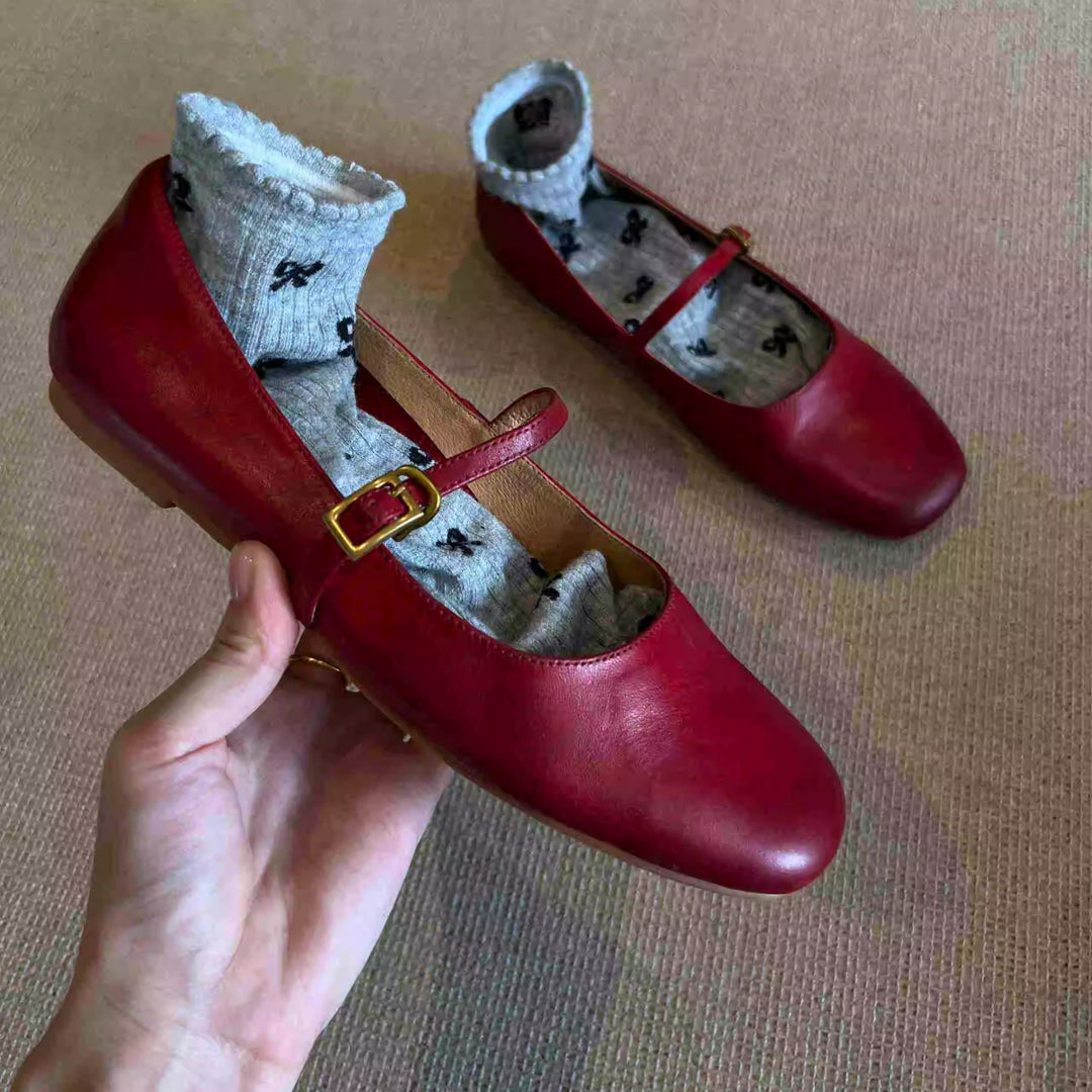 Damen elegante Mary Jane Ballerinas mit praktischer Schnallenverzierung Echoarchiv