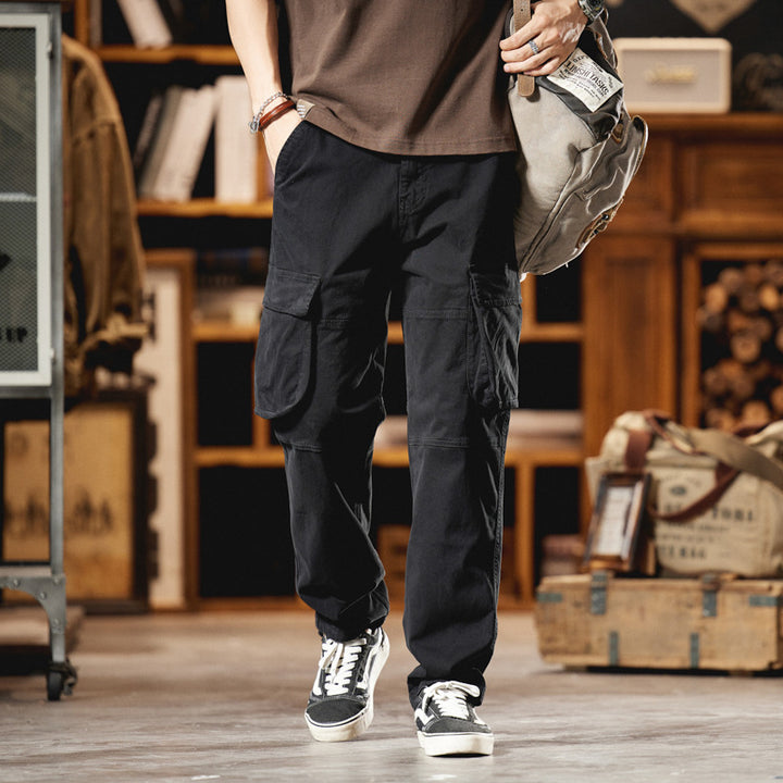 Herren Cargo-Hose im Utility-Look mit Knieabnähern und großen Klappentaschen Echo Archiv